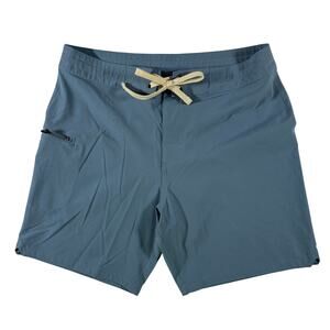 prAna Fenton Boardshorts Men's 30 in Blue Swim Shorts Swim Trunks Drawstring